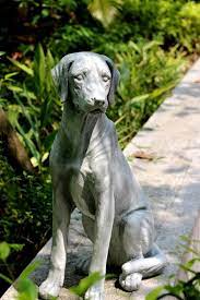 Large Dog Statue For Garden Sitting