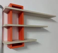 Matte Wooden Wall Shelf 3 Shelves