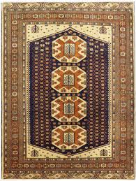 ocher tribal 5x6 turkoman persian rug