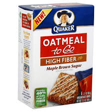 quaker oatmeal to go cereal bars maple