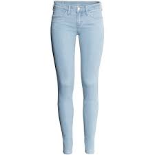 H M Skinny Low Jeans 540 Thb Found On Polyvore Blue Skinny Jeans Skinny Jeans Skinny