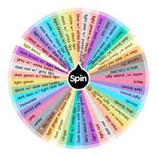 hair color spin the wheel random picker
