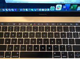 macbook pro s touch bar in microsoft 365