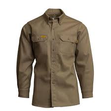 Lapco Fr 6oz Khaki Uniform Shirt