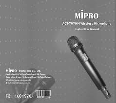 Act707hm Wireless Microphone User Manual Act707hm 2ce141b