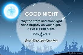 free good night wishes with name edit