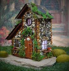 fairy house with solar lights fairy