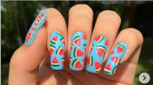 watermelon nail art is the hottest
