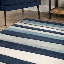striped contemporary fabric area rug