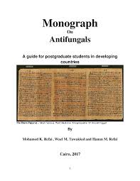 Pdf Monograph On Antifungals A Guide For Postgraduate