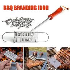 yh bbq meat branding iron with
