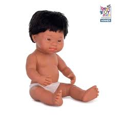 hispanic baby doll boy with down
