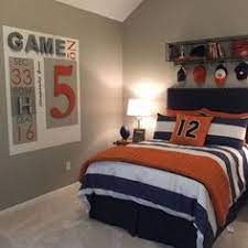 Away from sports themed bedrooms, there are many other places you can deck out with sports art and memorabilia. 220 Sports Themed Rooms Ideas In 2021 Sports Themed Room Boy Room Baseball Room