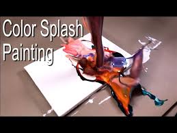 Color Splash Painting Fluid Abstract