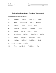 Balancing Chem Equations 1 Stduent