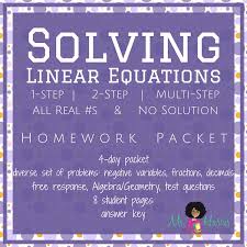 Solving Equations Homework Packet Pdf