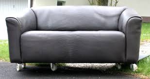 Black Leather Ds 47 Sofa From De Sede