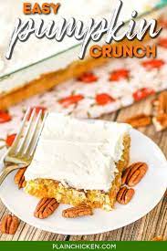 Pumpkin Crunch Cake With Cream Cheese gambar png