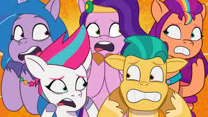 2902824 - safe, screencap, hitch trailblazer, izzy moonbow, pipp petals,  sunny starscout, zipp storm, earth pony, pegasus, pony, unicorn, g5, my  little pony: tell your tale, queens for a day, spoiler:g5, spoiler:my