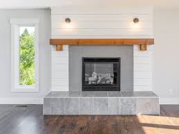 75 Shiplap Wall Living Room With A Tile