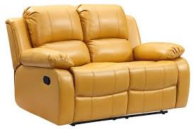 Valencia Mustard Leather 2 Seater