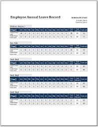 Free to download and use. Employee Annual Leave Record Sheet Template Formal Word Templates