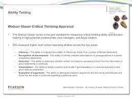 Watson glaser critical thinking appraisal short   Saidel Group JobTestPrep