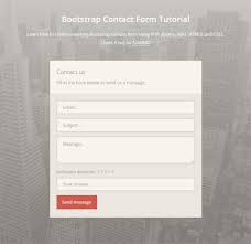 bootstrap contact form with php jquery