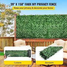 Vevor Artificial Ivy Privacy Fence Screen 39 X158 Ivy Fence Pp Faux Ivy Leaf Artificial Hedges Fence Faux Greenery Outdoor Privacy Panel
