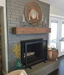 brick fireplace fireplace painting