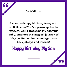 50 cute birthday wishes for son from mom