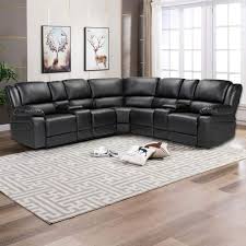 manual reclining corner sectional sofa