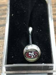 49ers football navel belly on ring