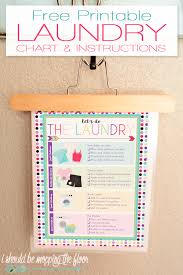 Free Printable Laundry Chart Instructions A Great Way To