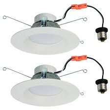 Utilitech 2 Pack Integrated Led 5 In Or 6 In 65 Watt Equivalent White Round Dimmable Recessed Downlight Lowes Com Led Lighting Home Led Recessed Lighting Downlights