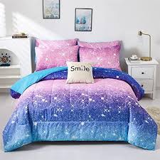 Kiddiku Purple Glitter Comforter Set