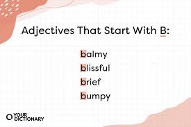 adjectives that start with b list