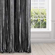 glamour black velvet curtains with