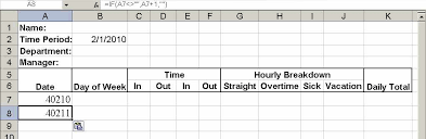 Build A Simple Timesheet In Excel Techrepublic