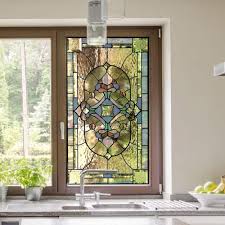 Geometrical Stain Glass Window Covering