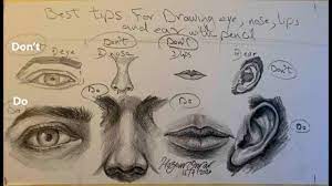 best tips for drawing eye nose lips