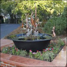 Copper Outdoor Fountain With Heron