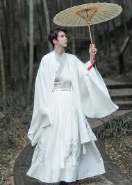 Breeze | White Men's Hanfu () in 2022 | Knee length tunic, Ankle length  skirt, Hanfu