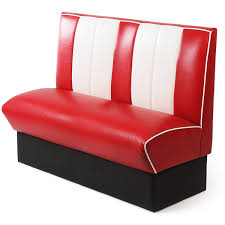 retro diner booth double seat red