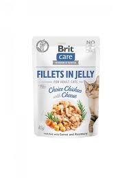 Hypoallergenic composition no presence of inappropriate ingredients such as corn, soy, wheat, or gluten ensures high tolerance of the food and lowers the risk of allergic reactions. Brit Care Cat Pouch Choice Chicken With Cheese In Jelly Brit
