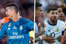 Lionel messi's one and only red card! Who Has More Red Cards In Their Career Lionel Messi Or Cristiano Ronaldo Goal Com