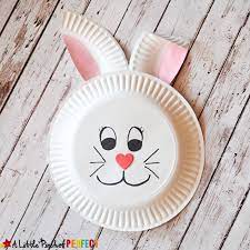 The uncoated paper surface will allow you to add paint and decoration to your bunny figure. Easter Bunny Paper Plate Craft For Kids