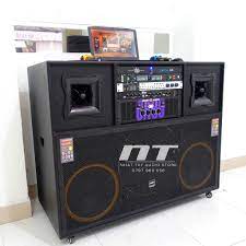 Dàn karaoke gia đình công suất khủng NT 1009 , Thùng Loa kéo điện 3 bass  cao cấp