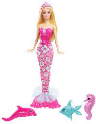 Búp bê Barbie tiên cá và sinh vật biển