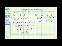 Ex Factor And Solve Quadratic Equation